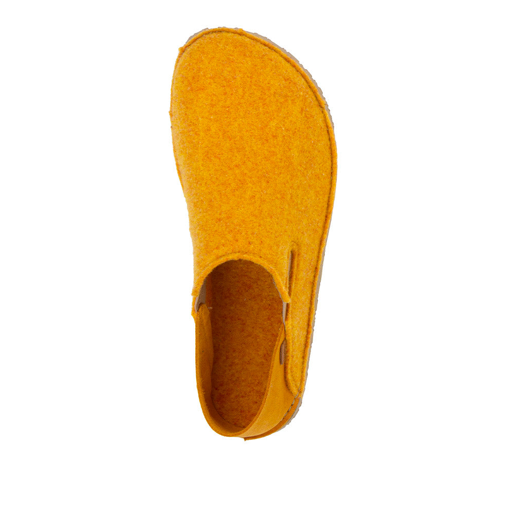 Barefoot Slip On Wooly Slipper Yellow