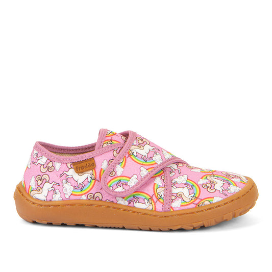 Barefoot Canvas – White/Pink with Magical Unicorn Print