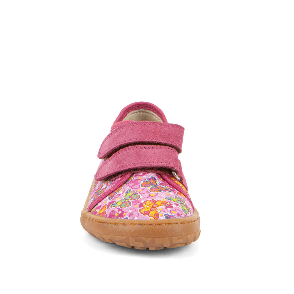 Barefoot Canvas Sneakers in Fuchsia/Pink with Butterfly Print