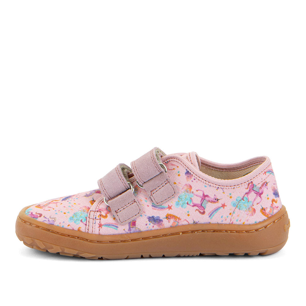 Barefoot Canvas Sneakers in Pink Unicorns Print