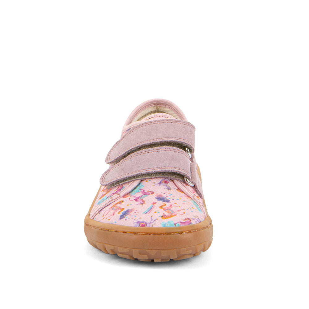 Barefoot Canvas Sneakers in Pink Unicorns Print
