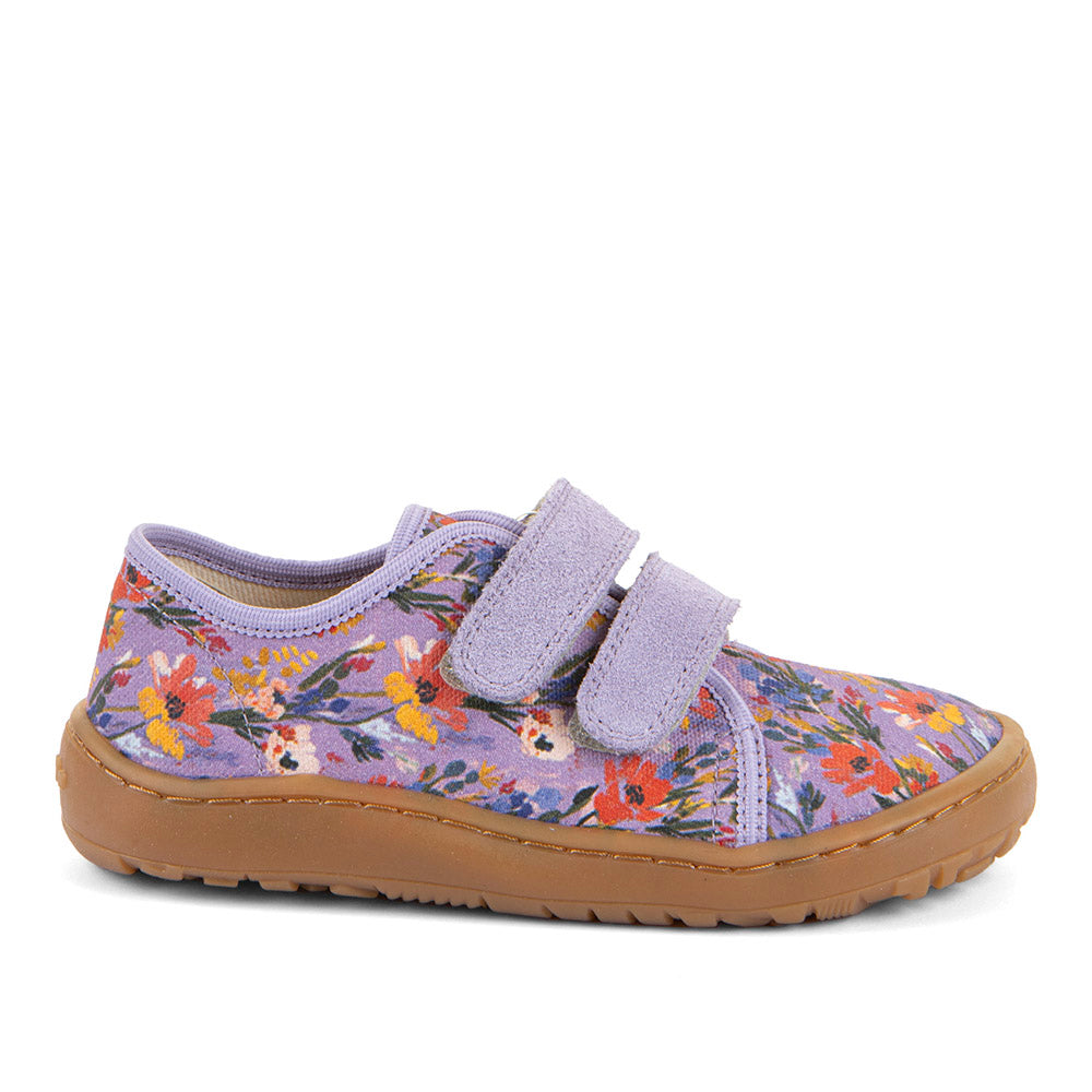 Barefoot Canvas Sneakers in Lila+ with Flower Print