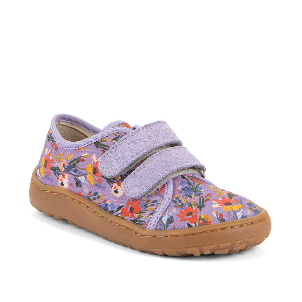 Barefoot Canvas Sneakers in Lila+ with Flower Print