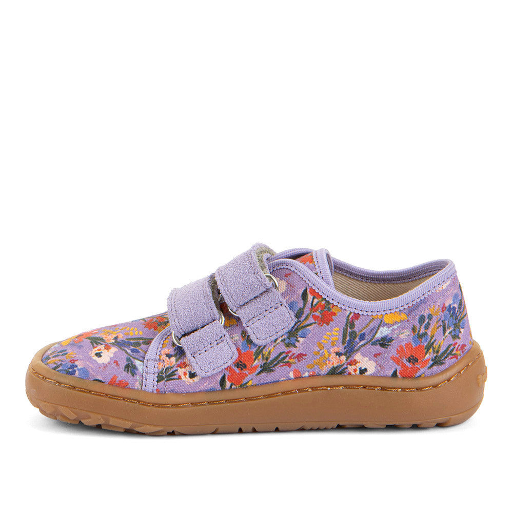 Barefoot Canvas Sneakers in Lila+ with Flower Print