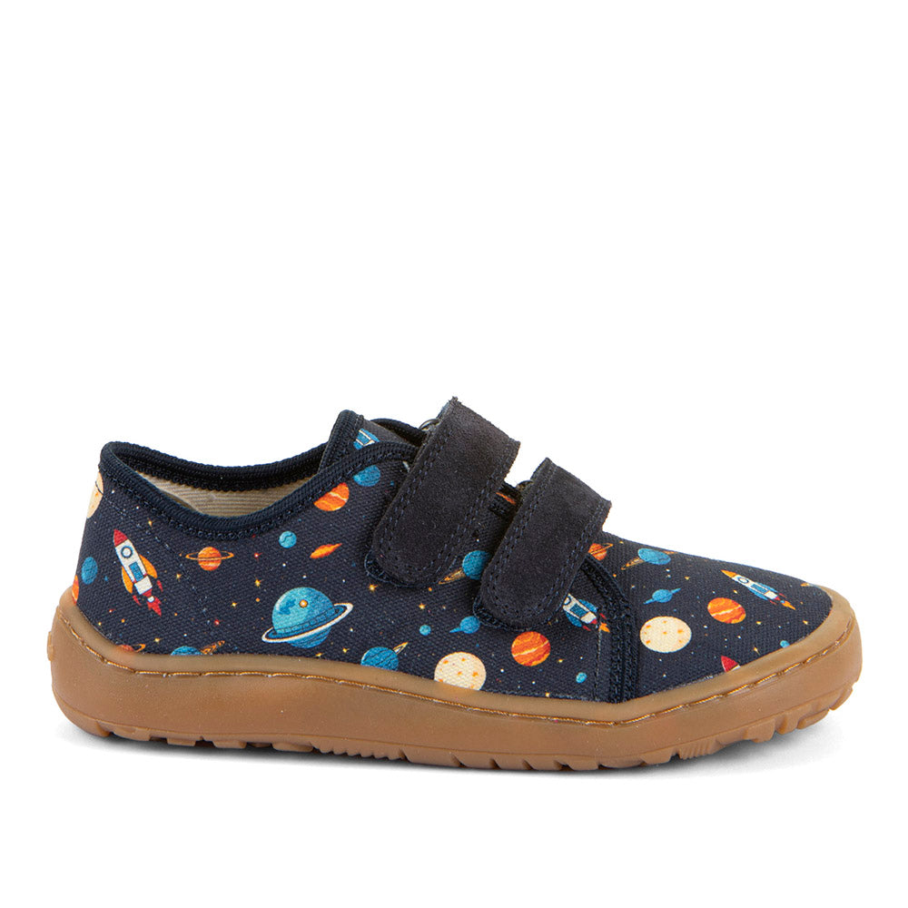 Barefoot Canvas Sneakers in Blue with Space Print