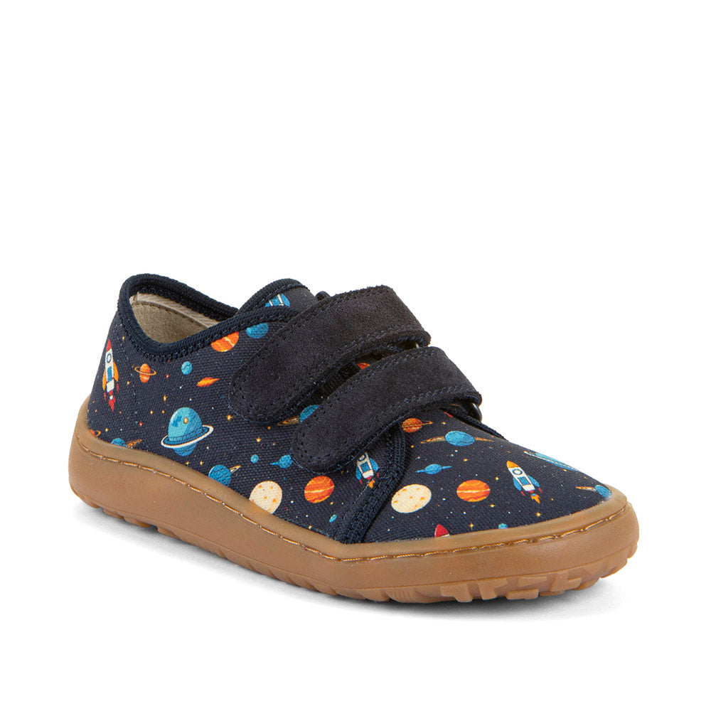 Barefoot Canvas Sneakers in Blue with Space Print