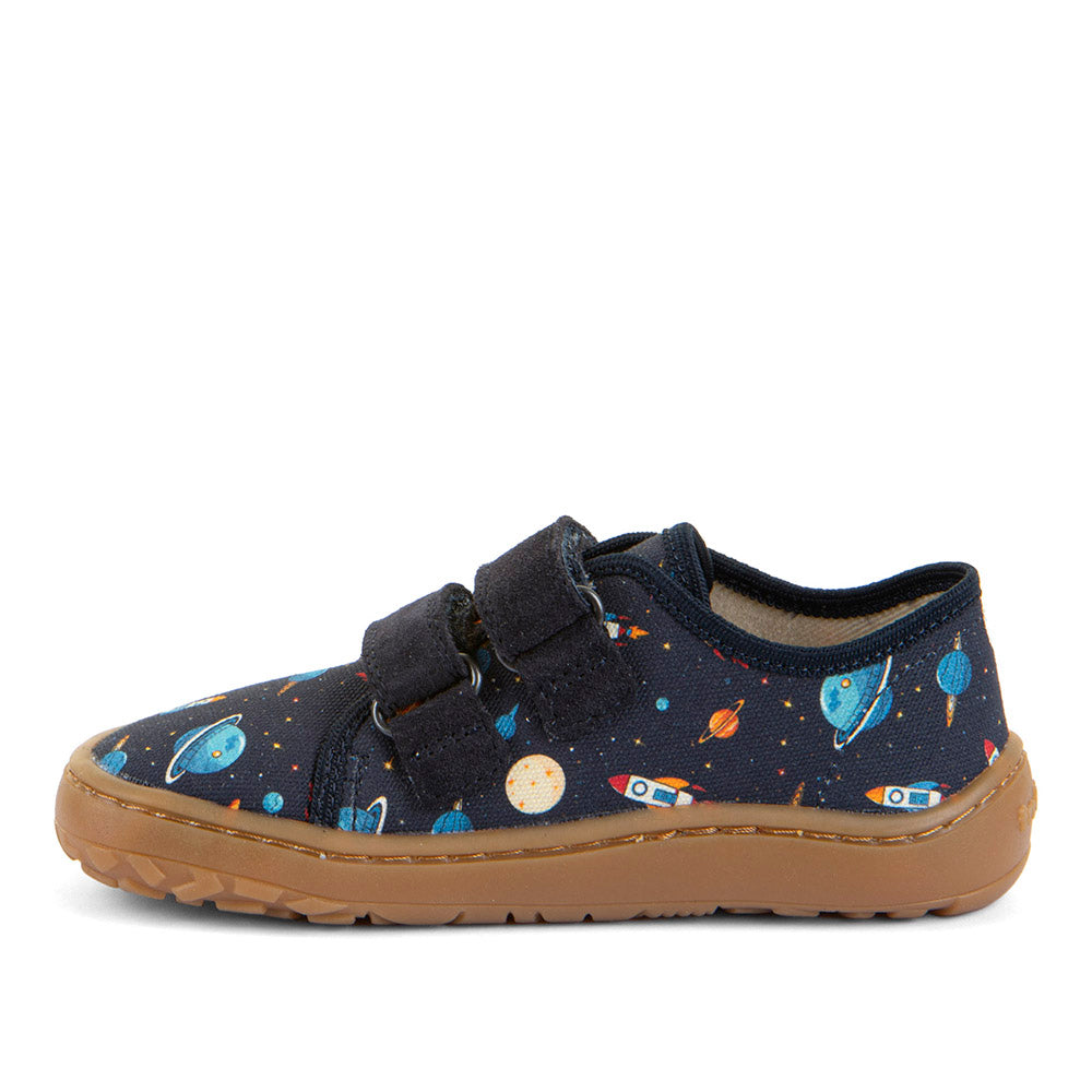 Barefoot Canvas Sneakers in Blue with Space Print