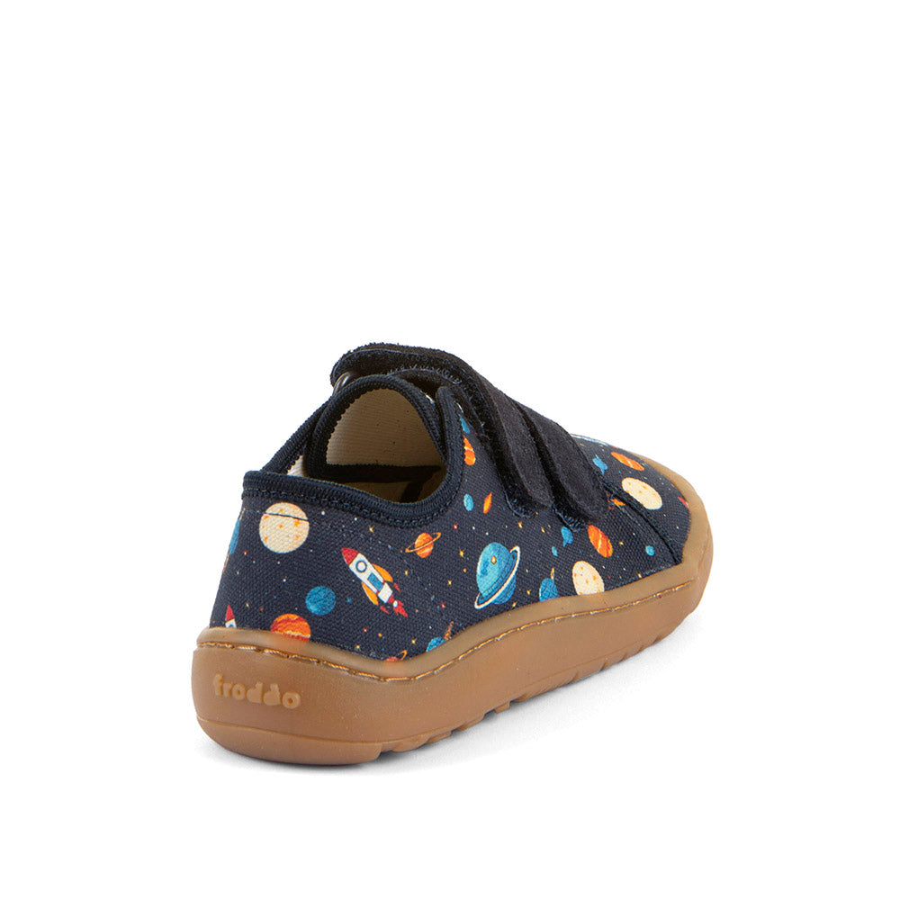 Barefoot Canvas Sneakers in Blue with Space Print