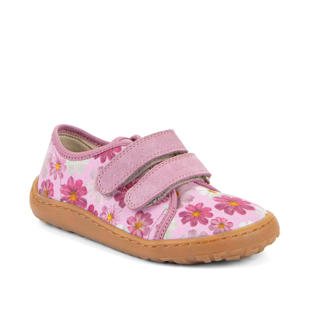 Barefoot Canvas Sneakers in Pink with Floral Print