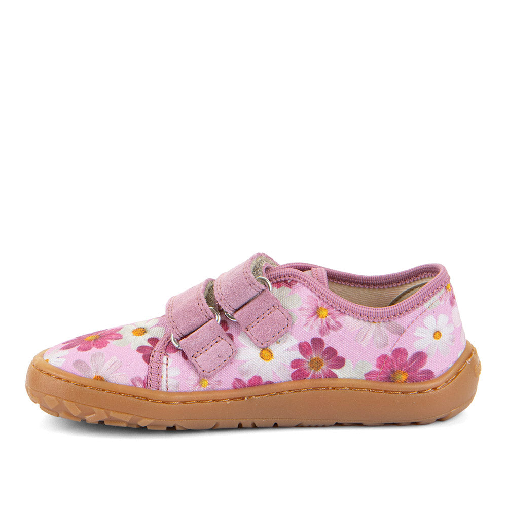Barefoot Canvas Sneakers in Pink with Floral Print