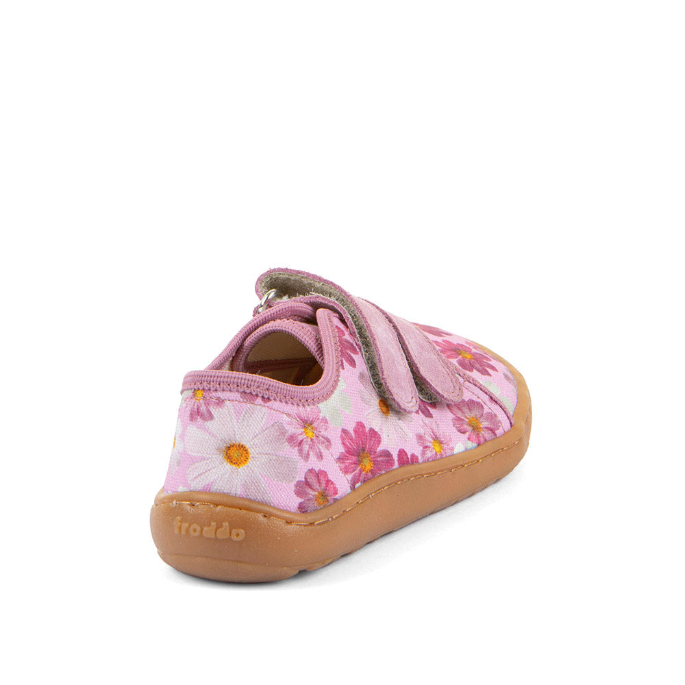 Barefoot Canvas Sneakers in Pink with Floral Print