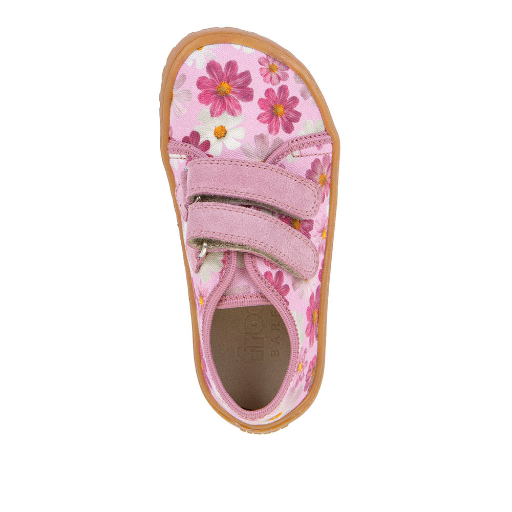 Barefoot Canvas Sneakers in Pink with Floral Print
