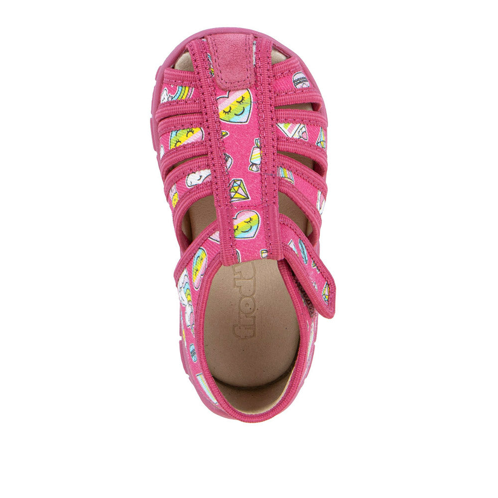 Classic Canvas Sandal -  Fuxia with Unicorn Print
