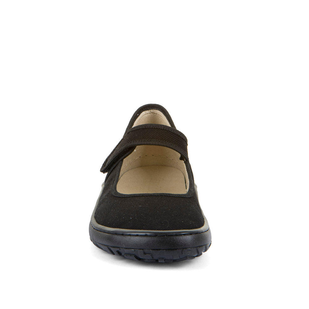 Barefoot Canvas Mary Janes in Black