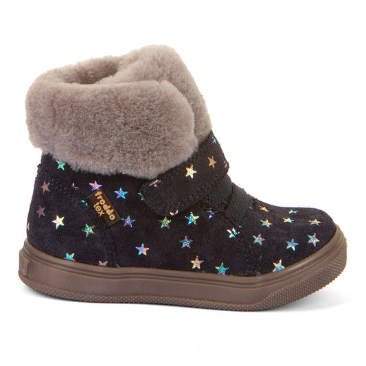 Basco TEX Waterproof Leather Boot Black with Sparkly Stars