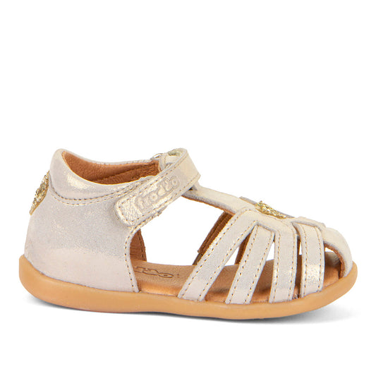 Daisy Sandal – Gold Shine with Sparkly Heart Detailing