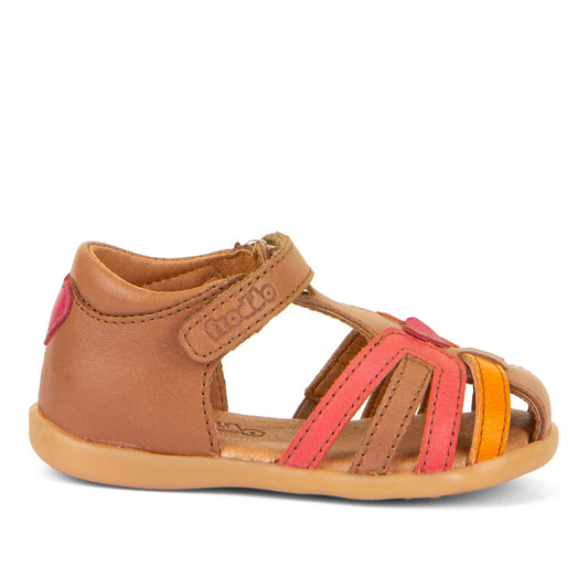 Daisy Sandal – Brown with Heart Detailing