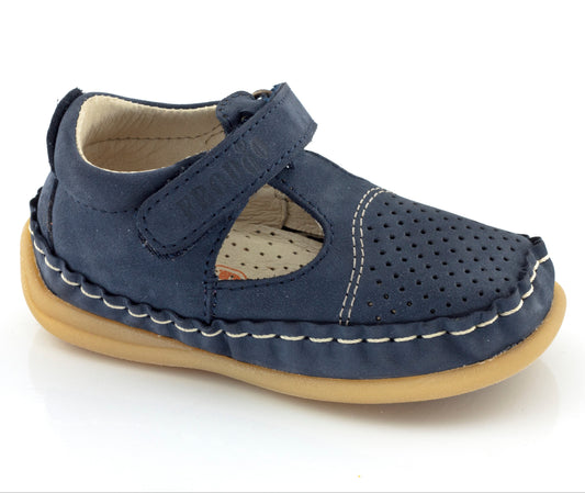 Oasi Moccasin T-Bar Dark Blue