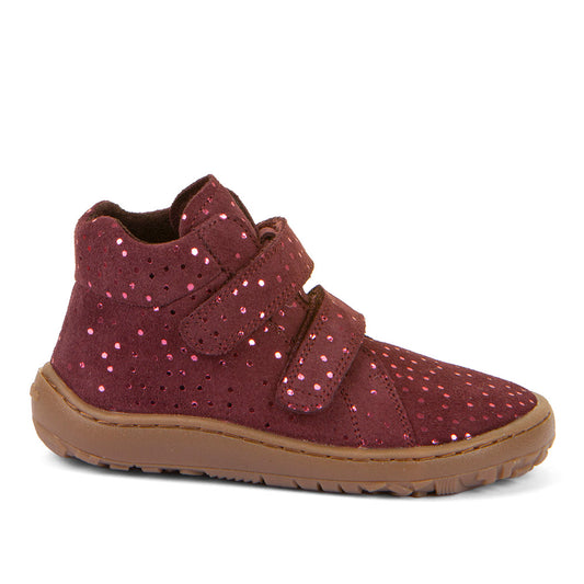 Barefoot Autumn Water-Repellent Leather Shoes in Bordeaux+