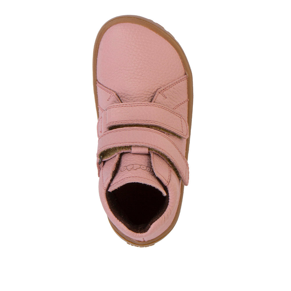 Barefoot Autumn Water-Repellent Leather Shoes in Pink