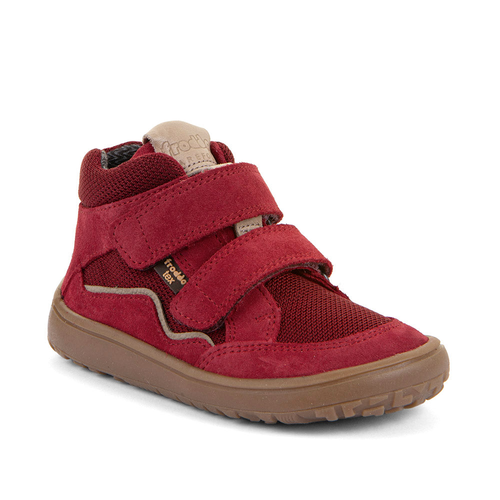 Barefoot Autumn TEX Waterproof Shoes – Leather & Mesh in Red
