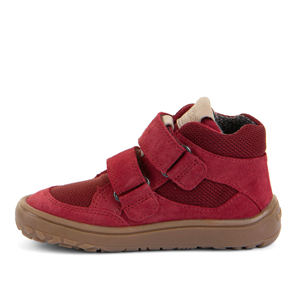 Barefoot Autumn TEX Waterproof Shoes – Leather & Mesh in Red