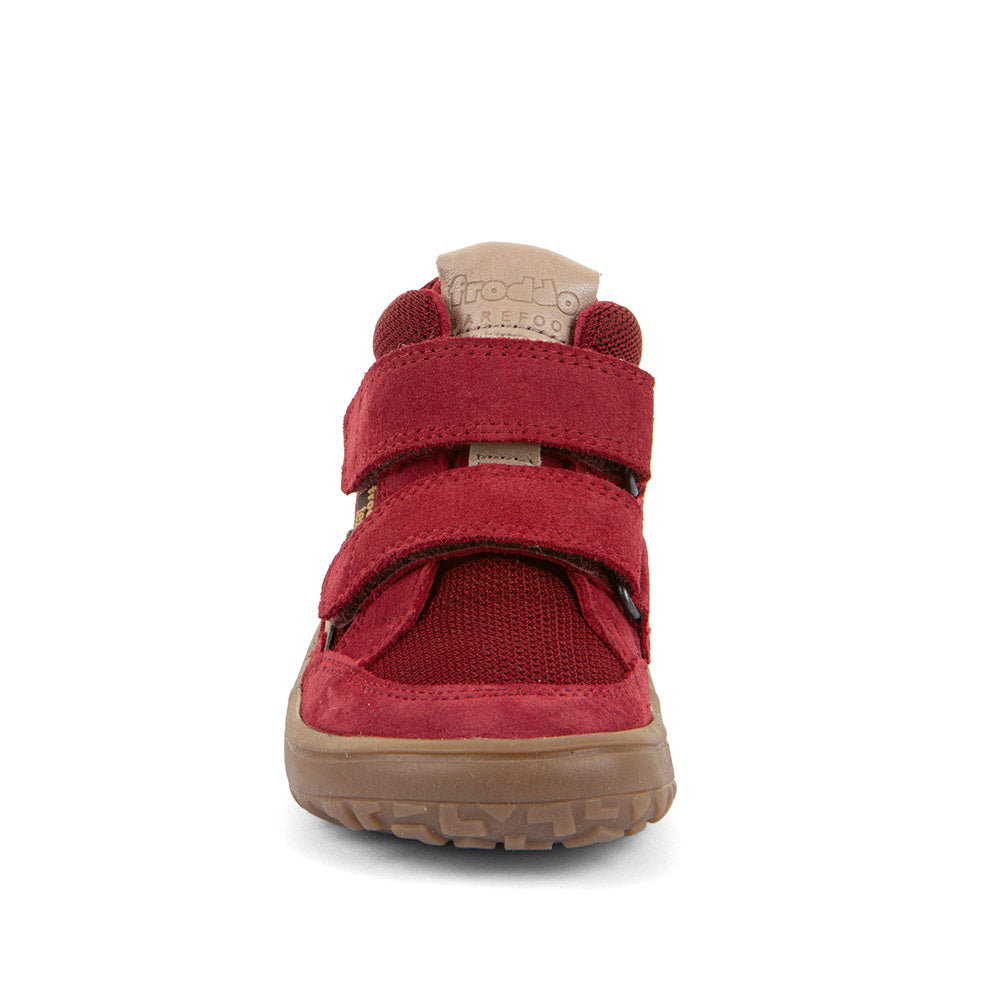 Barefoot Autumn TEX Waterproof Shoes – Leather & Mesh in Red