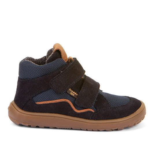 Barefoot Autumn TEX Waterproof Shoes – Leather & Mesh in Dark Blue