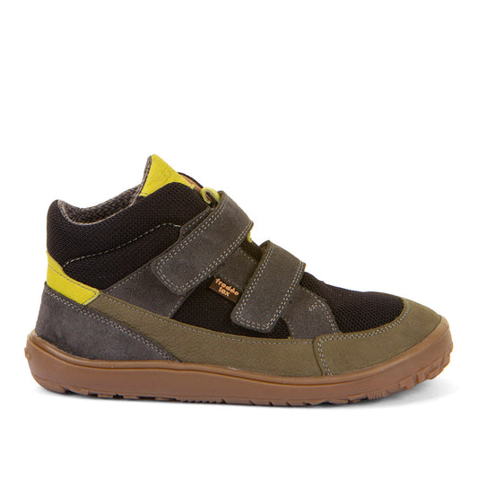 Barefoot UP TEX Autumn Waterproof Shoes – Leather & Mesh in Grey/Black