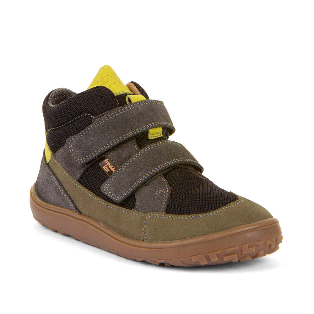 Barefoot UP TEX Autumn Waterproof Shoes – Leather & Mesh in Grey/Black