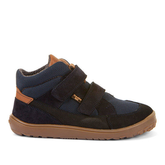Barefoot UP TEX Autumn Waterproof Shoes – Leather & Mesh in Dark Blue