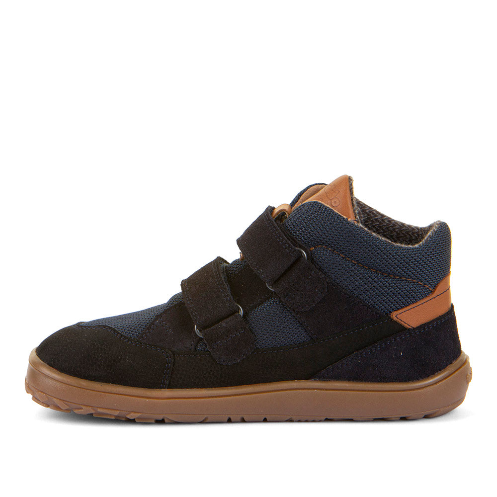 Barefoot UP TEX Autumn Waterproof Shoes – Leather & Mesh in Dark Blue