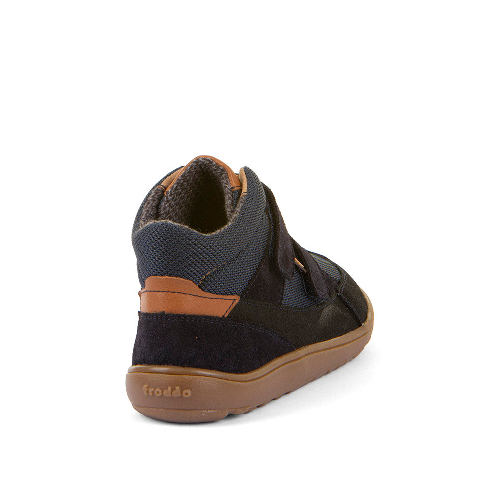 Barefoot UP TEX Autumn Waterproof Shoes – Leather & Mesh in Dark Blue