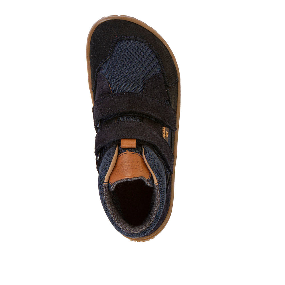 Barefoot UP TEX Autumn Waterproof Shoes – Leather & Mesh in Dark Blue