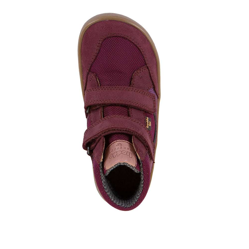 Barefoot UP HILL TEX Waterproof Shoes – Leather & Mesh in Bordeaux