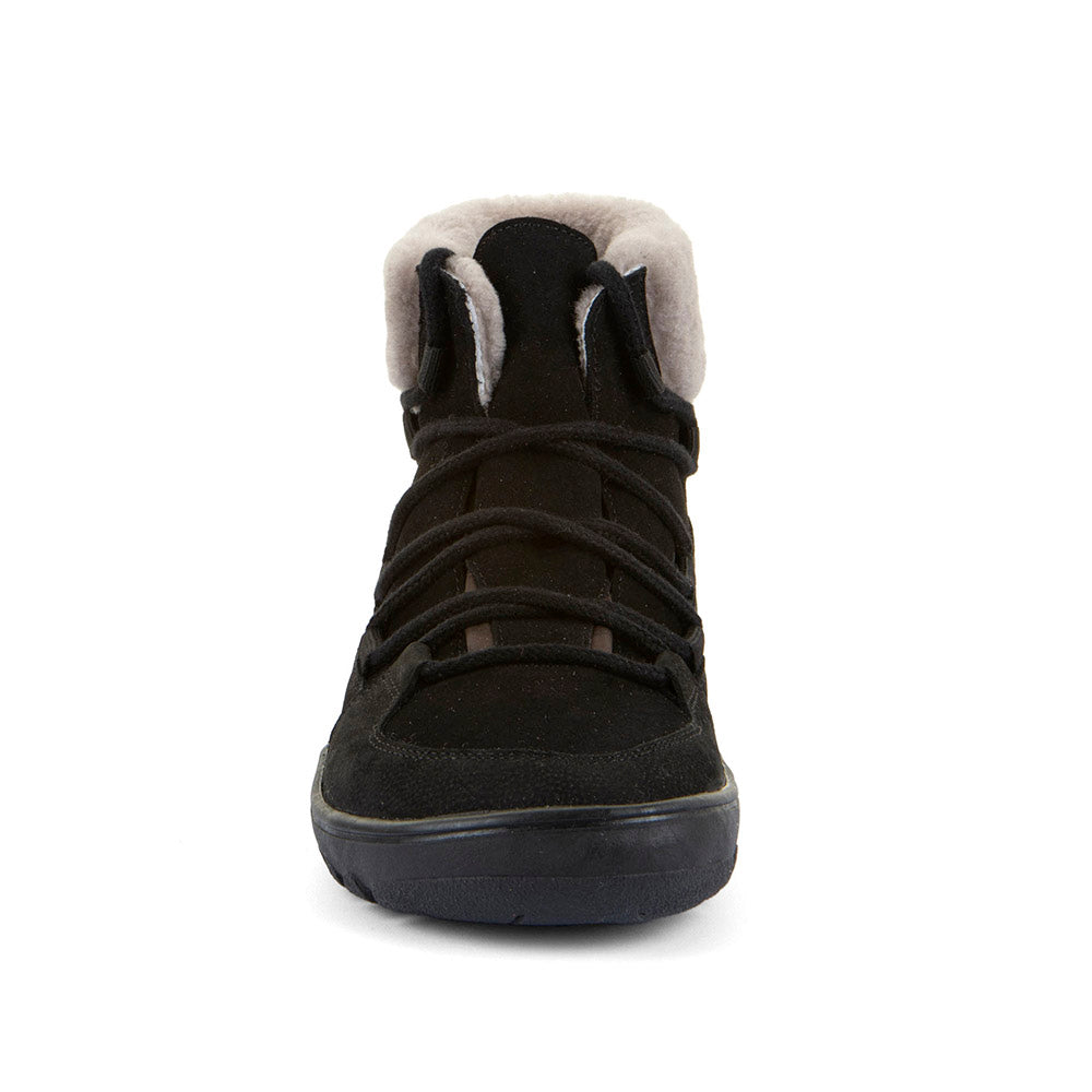 Barefoot Up Furry W – Waterproof Wool-Lined Ankle Boot in Black (FW2026)