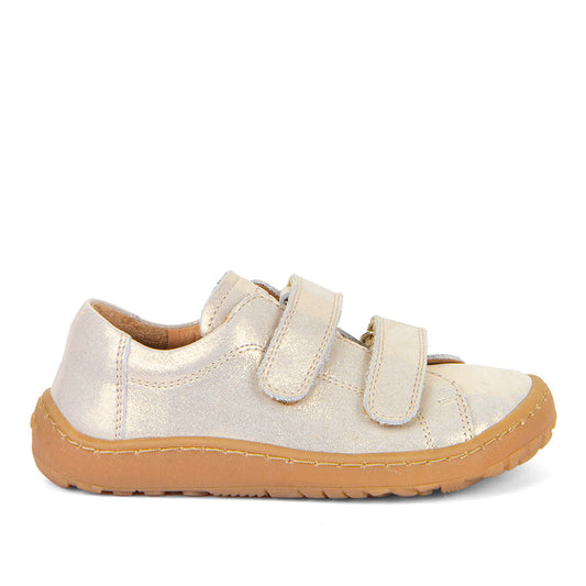 Barefoot Base Water-Repellent Leather Shoes in Gold Shine