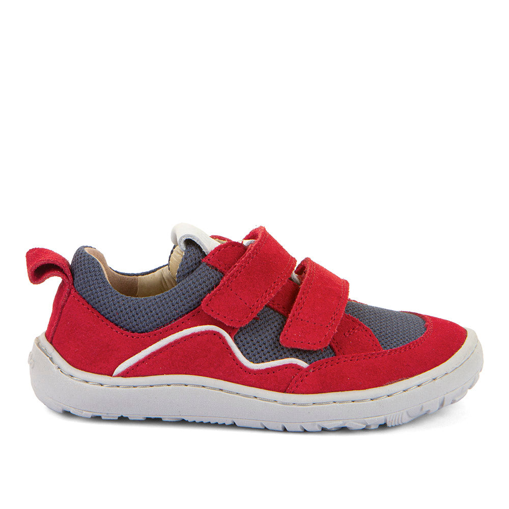 Barefoot Baze Water-Repellent Leather & Mesh Sneakers in Red
