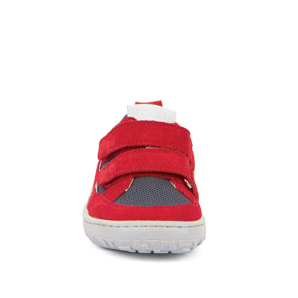 Barefoot Baze Water-Repellent Leather & Mesh Sneakers in Red