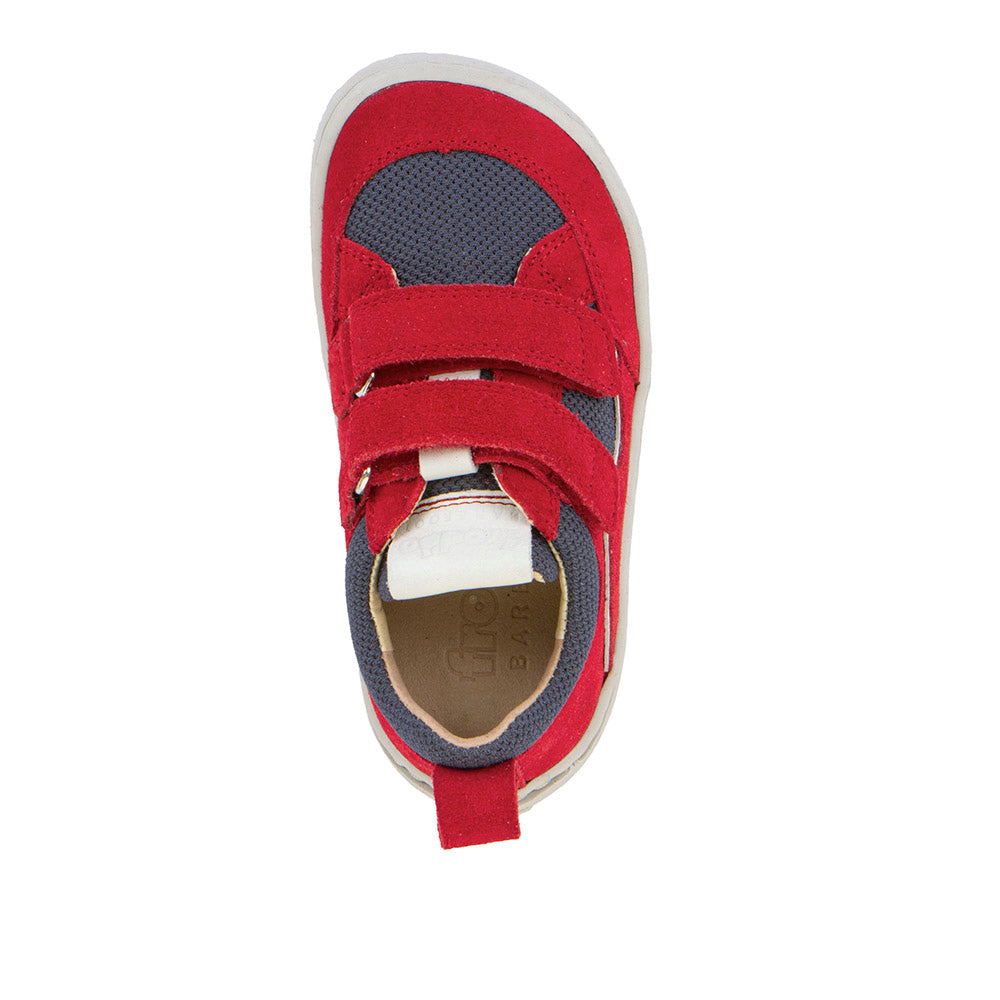 Barefoot Baze Water-Repellent Leather & Mesh Sneakers in Red