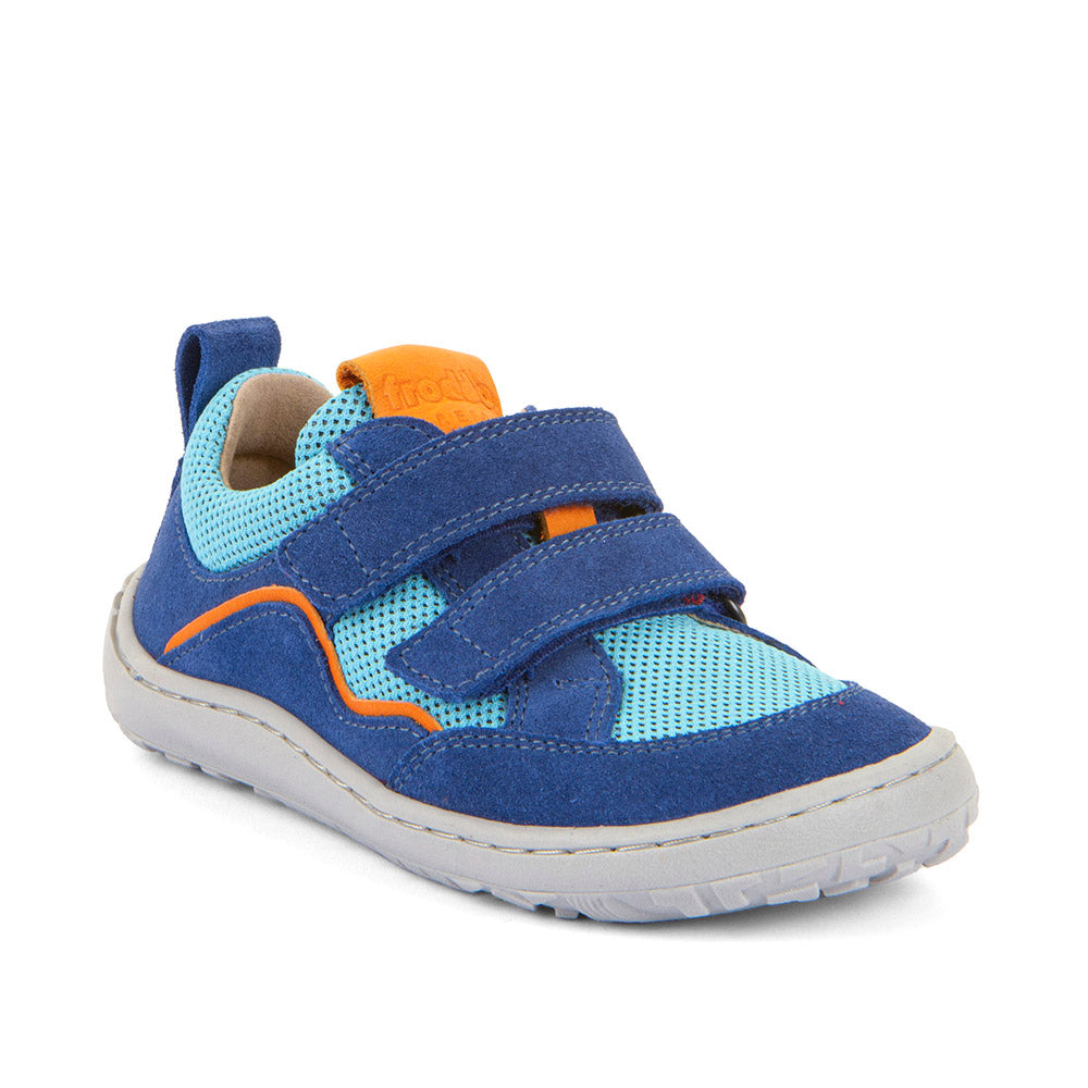 Barefoot Baze Water-Repellent Leather & Mesh Sneakers in Blue Electric