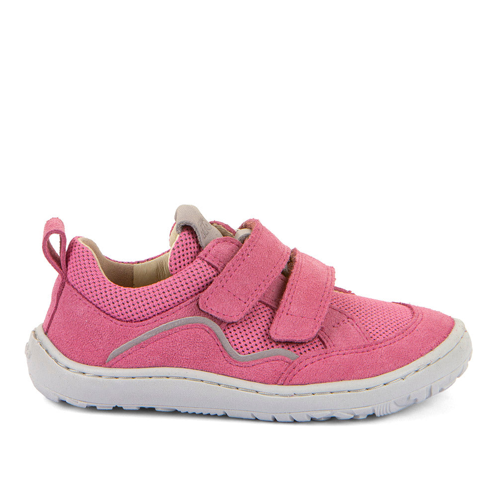 Barefoot Baze Water-Repellent Leather & Mesh Sneakers in Fuxia
