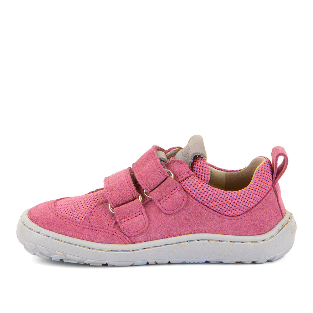 Barefoot Baze Water-Repellent Leather & Mesh Sneakers in Fuxia