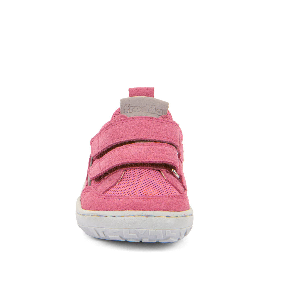 Barefoot Baze Water-Repellent Leather & Mesh Sneakers in Fuxia