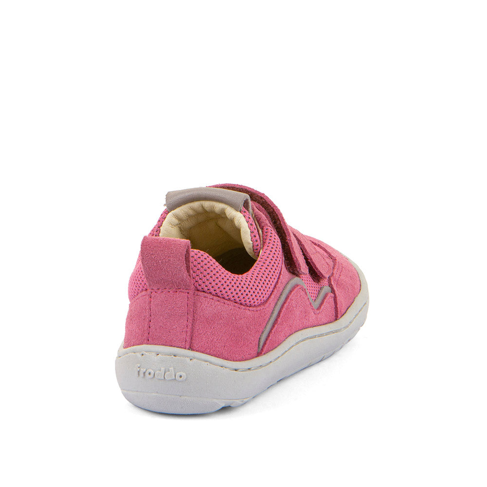 Barefoot Baze Water-Repellent Leather & Mesh Sneakers in Fuxia