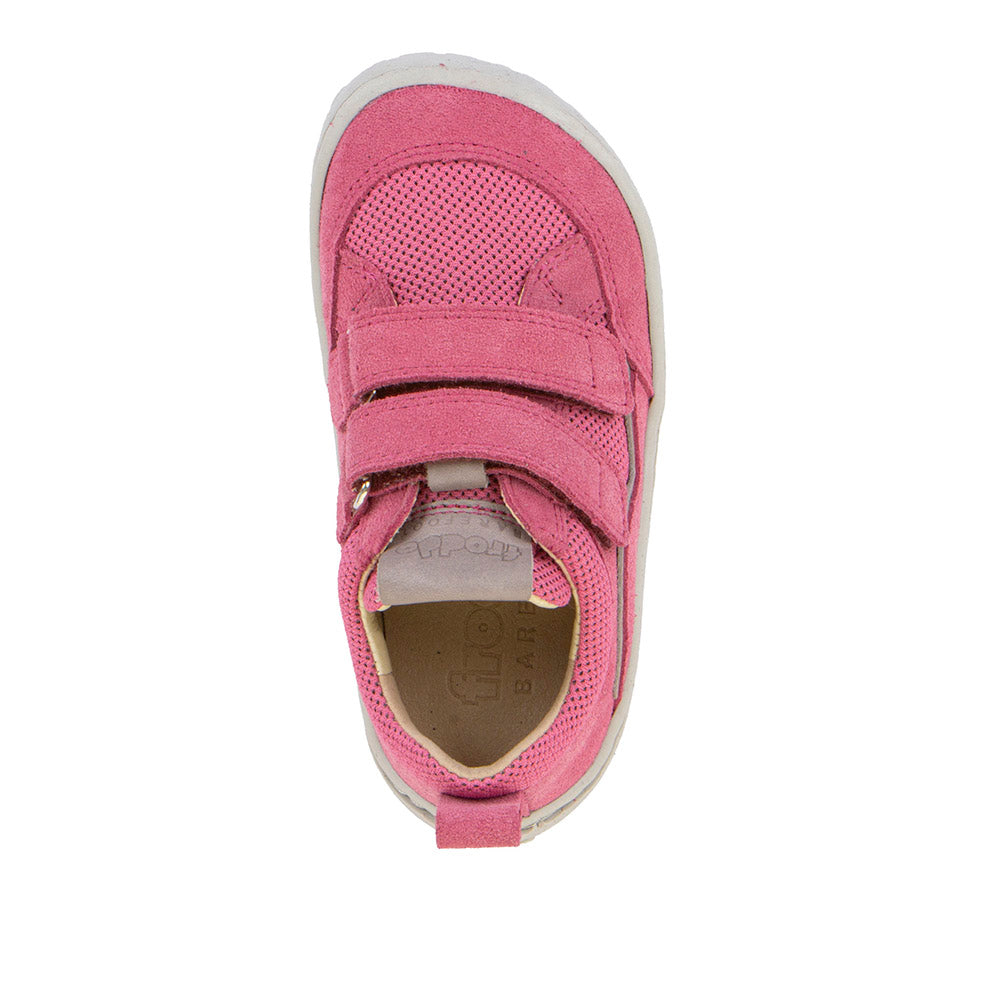 Barefoot Baze Water-Repellent Leather & Mesh Sneakers in Fuxia
