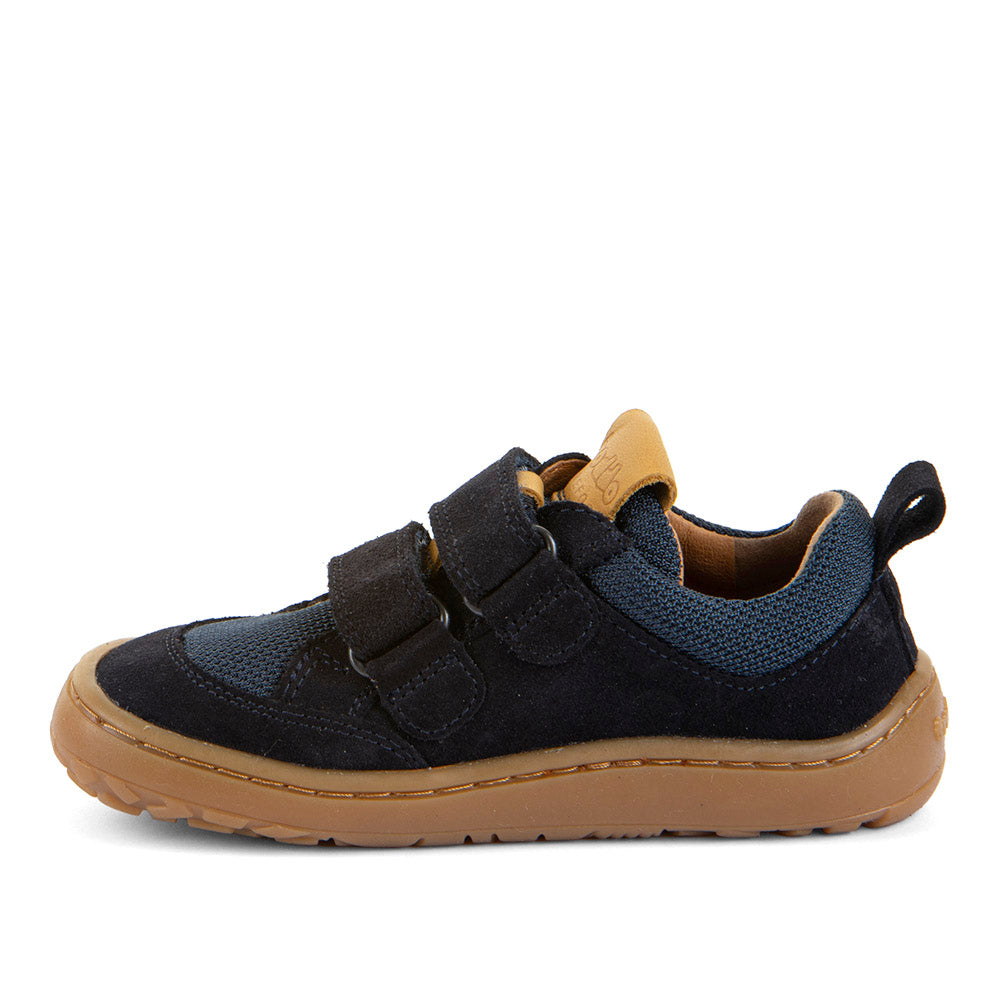 Barefoot Baze Water-Repellent Leather & Mesh Sneakers in Dark Blue