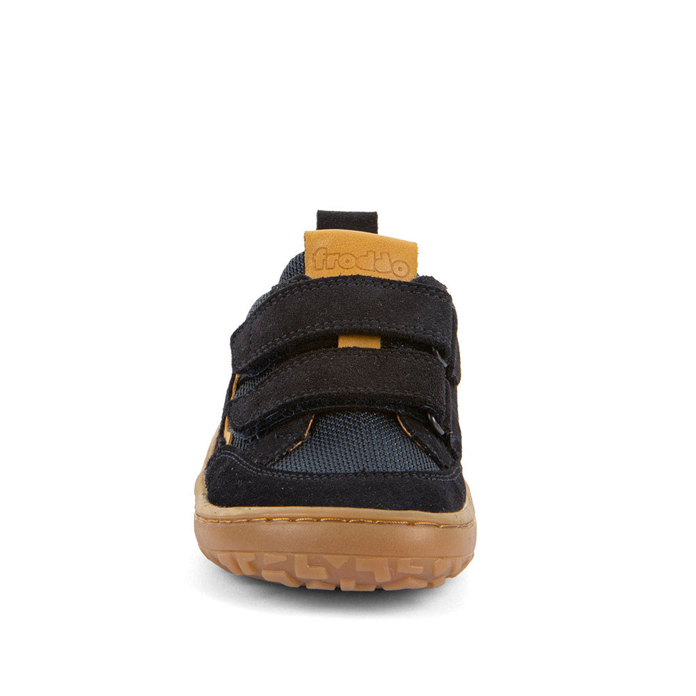 Barefoot Baze Water-Repellent Leather & Mesh Sneakers in Dark Blue