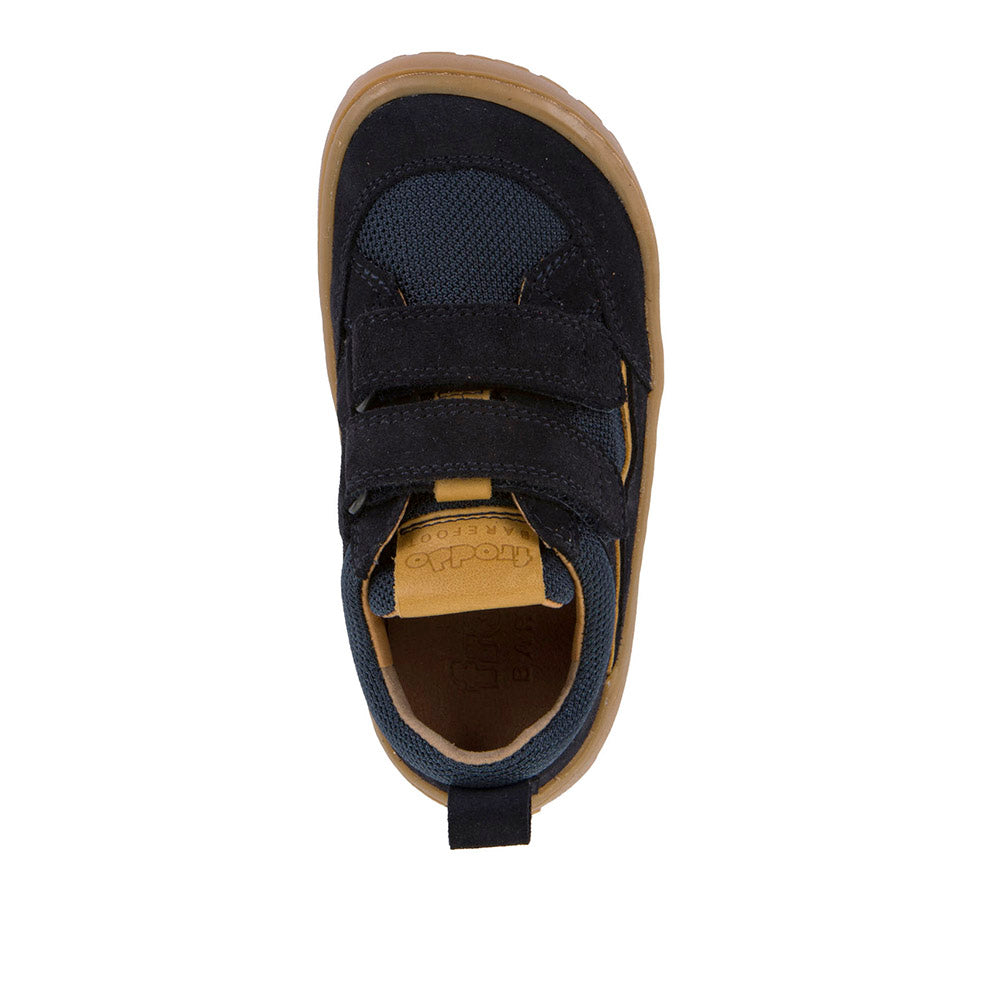 Barefoot Baze Water-Repellent Leather & Mesh Sneakers in Dark Blue