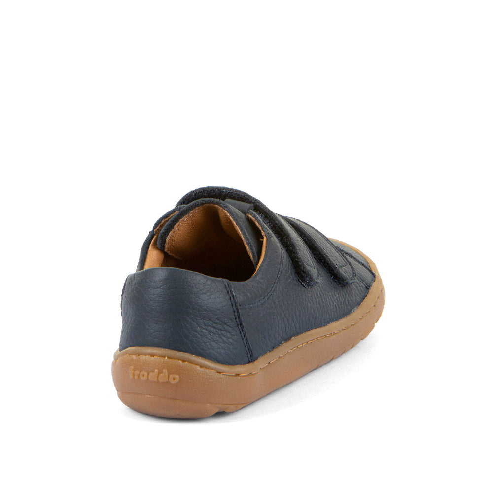 Barefoot Baze Water-Repellent Leather Shoes in Dark Blue